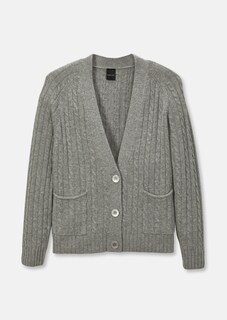 Strickjacke mit Zopfmuster in angesagten Farben thumbnail 6