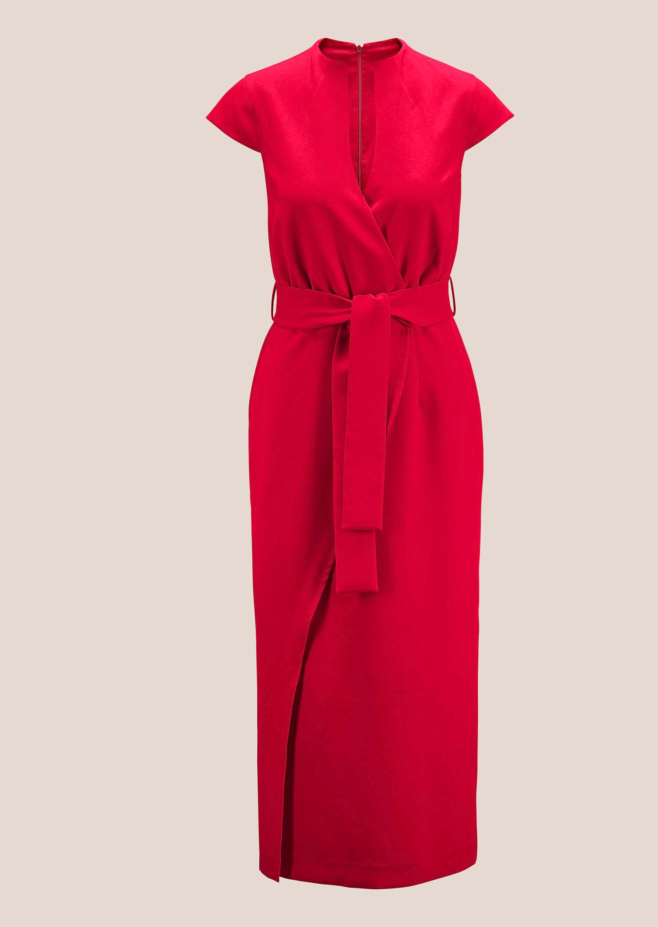 strapless open back dress Raye Deep Red Knot Detail Maxi Dress main image 1