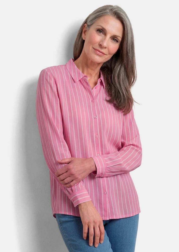 Lichtgewicht overhemdblouse met strepen