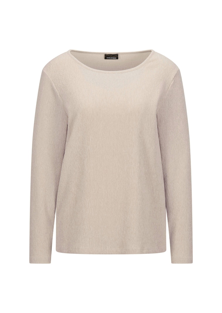 Jersey-Shirt in Krepp-Optik