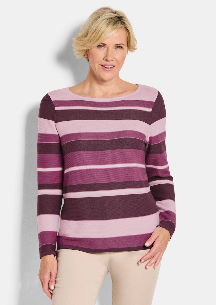 Pull en tricot avec motif à rayures
