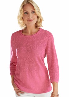 Ajourpullover mit interessantem Blumenmuster thumbnail 1