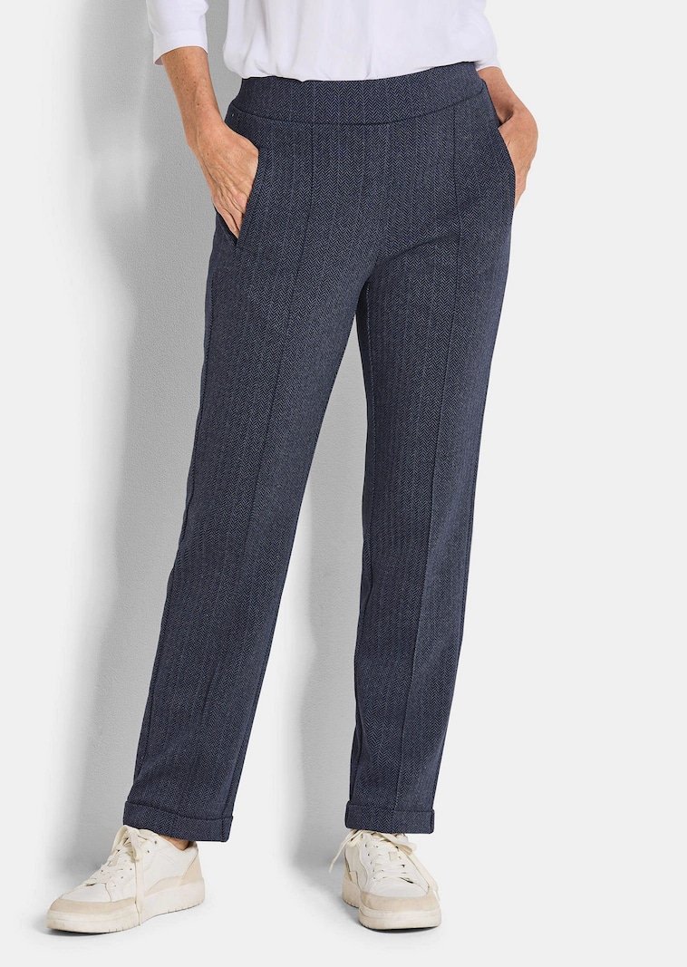 Pantalon CARLA avec motif à chevrons