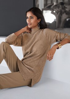 Kuschliger Longpullover im Strukturmix thumbnail 2