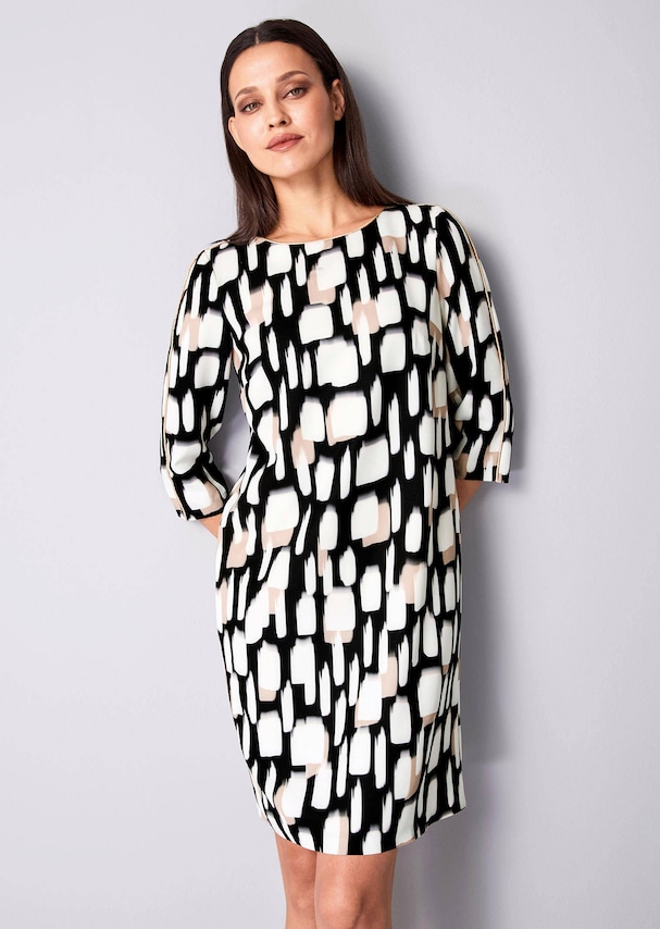 Etuikleid mit Paspelierungen aus elastischer Webware 6