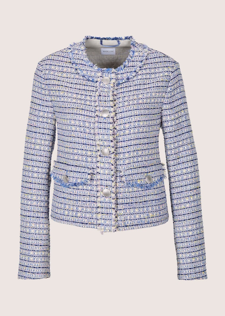 Tweedblazer mit Fransen
