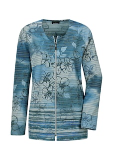 Shirtjacke aus geringeltem Struktur-Jersey thumbnail 6