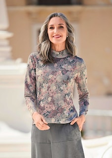 Stehbundpullover mit farbharmonischem Druck thumbnail 5