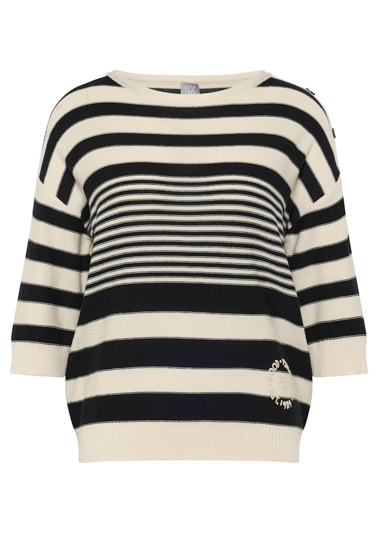 Weicher Ringelpullover mit Baumwolle