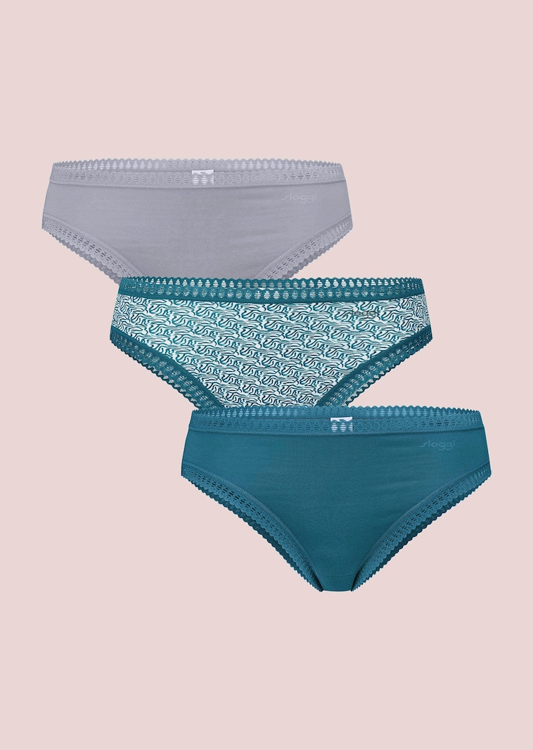 Kolmet puuvillaiset jazzhousut, triplapakkaus