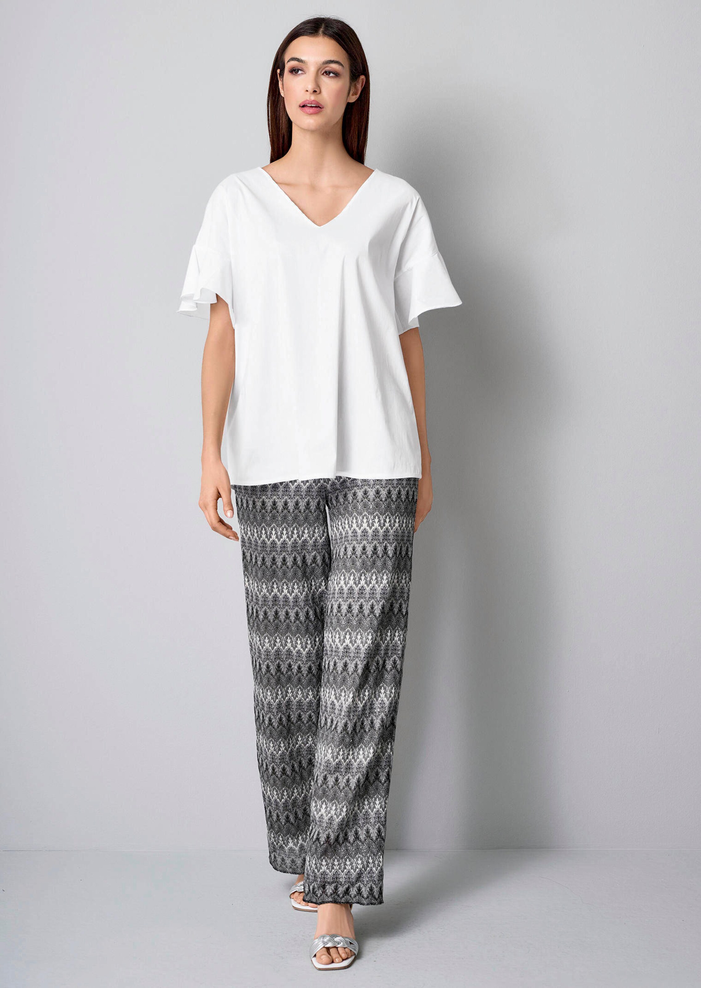 Bluse mit V-Ausschnitt 1