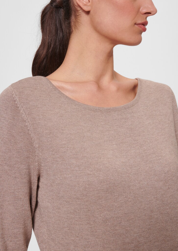 Knitted jumper with boat neckline 4