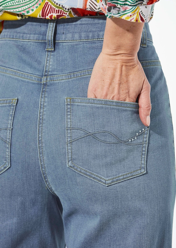 Denim Jeans mit weitem Bein 4