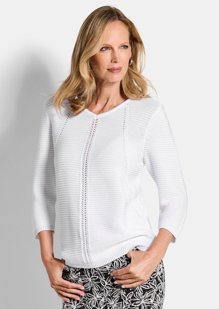 Pullover mit Strick-Details