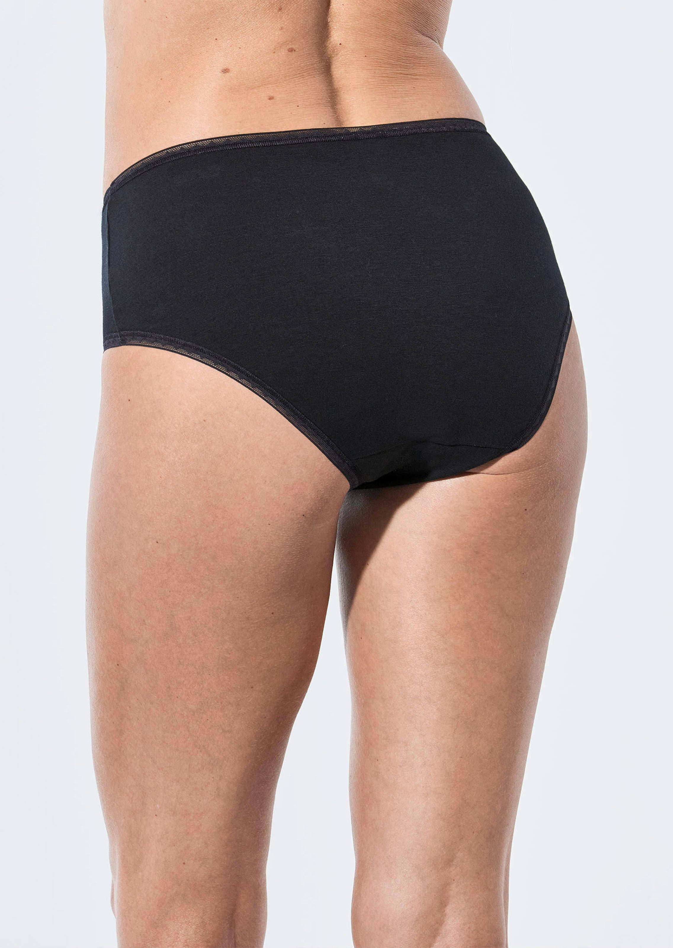 Lot de 2 slips hauts en coton et Elasthanne - noir - Gr. XS de Goldner Fashion