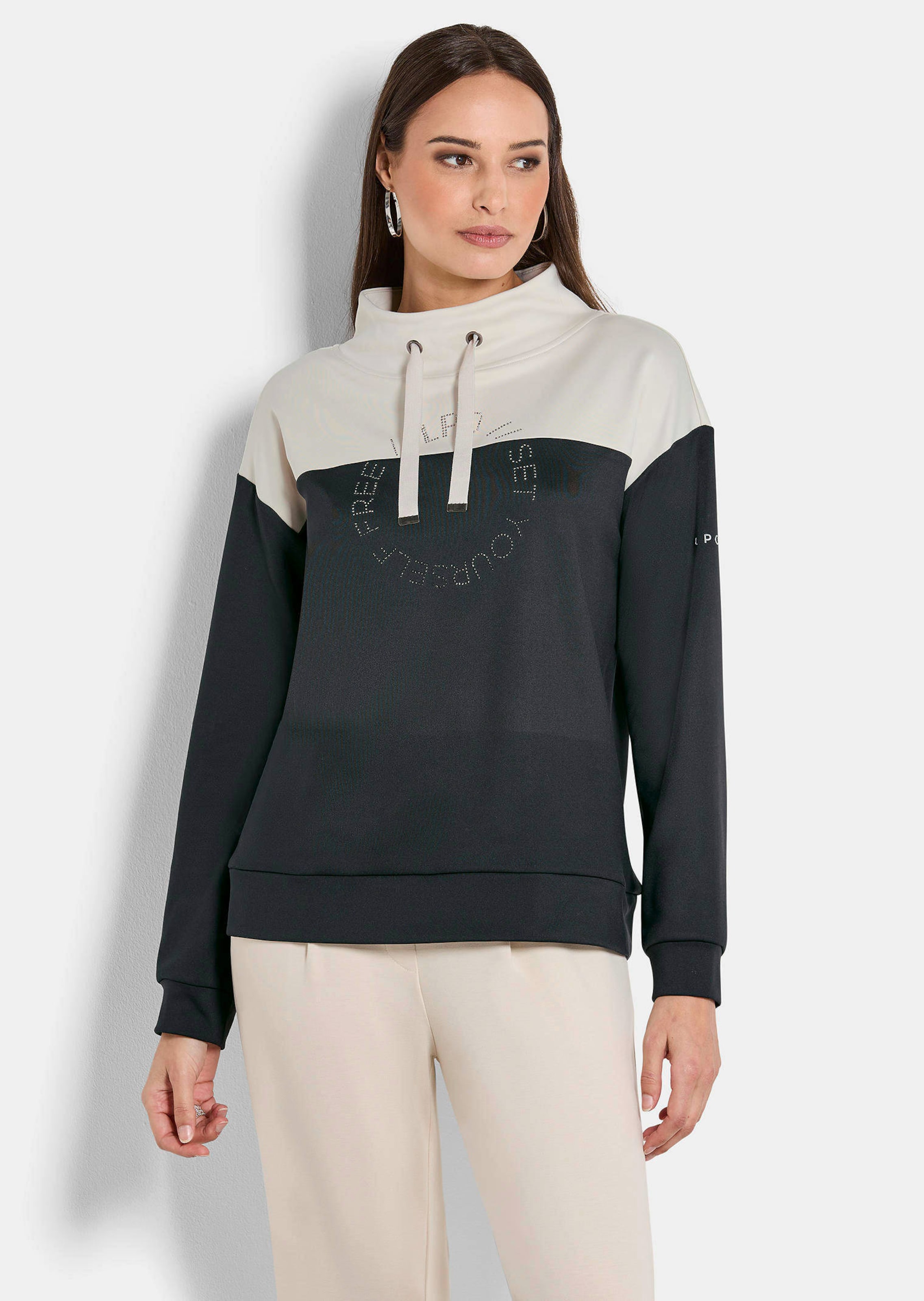 Colour-blocking sweatshirt van functionele stof