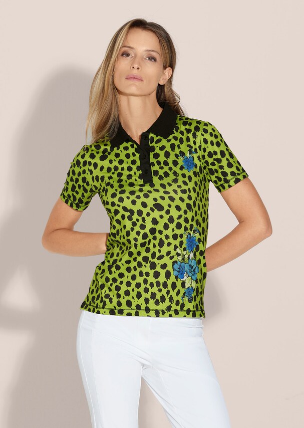 Polo shirt with pattern mix