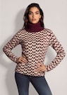 Pull à motif zigzag et col roulé thumbnail 1