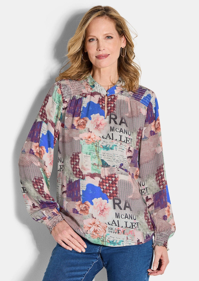 Pusero pystykauluksella , viskoosisatiinia