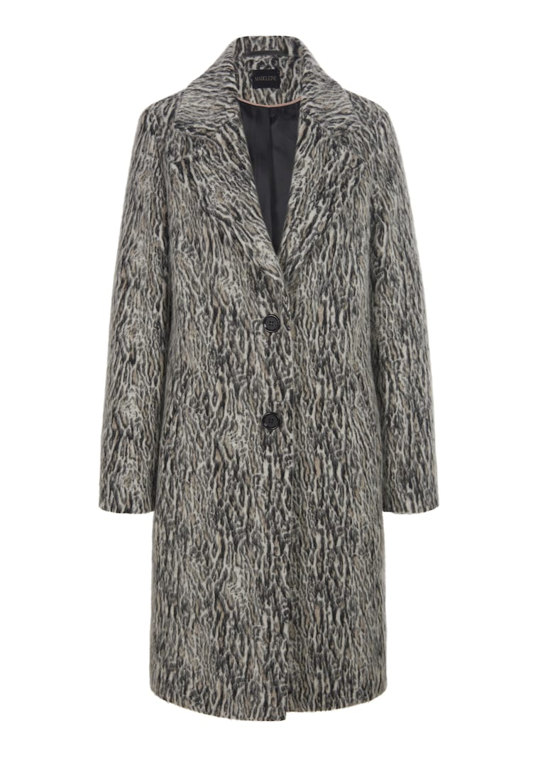 Blazer style leopard print coat