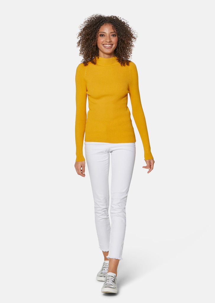 Tight stand-up collar jumper 1