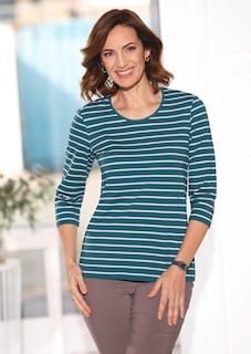 T-shirt à rayures multicolores thumbnail 7