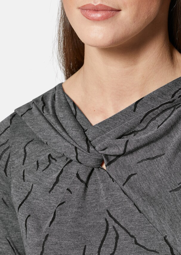 Shirt mit Knoten-Effekt und Ärmeln in 3/4-Länge 4