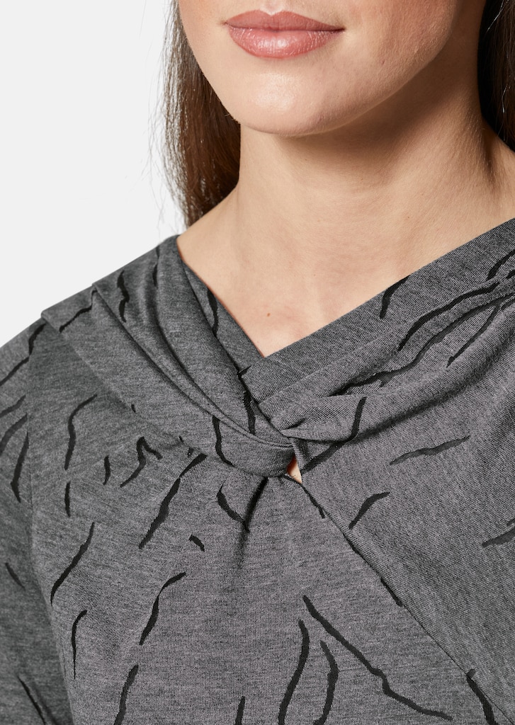 Shirt mit Knoten-Effekt und Ärmeln in 3/4-Länge 4