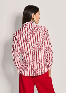 Cotton shirt in a mixed-knit pattern thumbnail 3