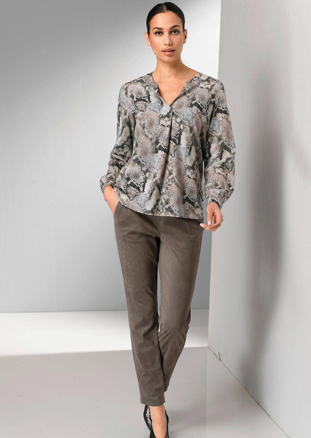 Bluse im Allover Animal Print 3