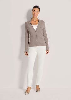 Schlanker Strickblazer mit langen Ärmeln thumbnail 2