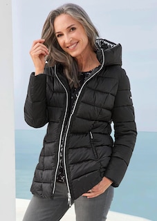 Lang gewatteerd jack met capuchon thumbnail 7