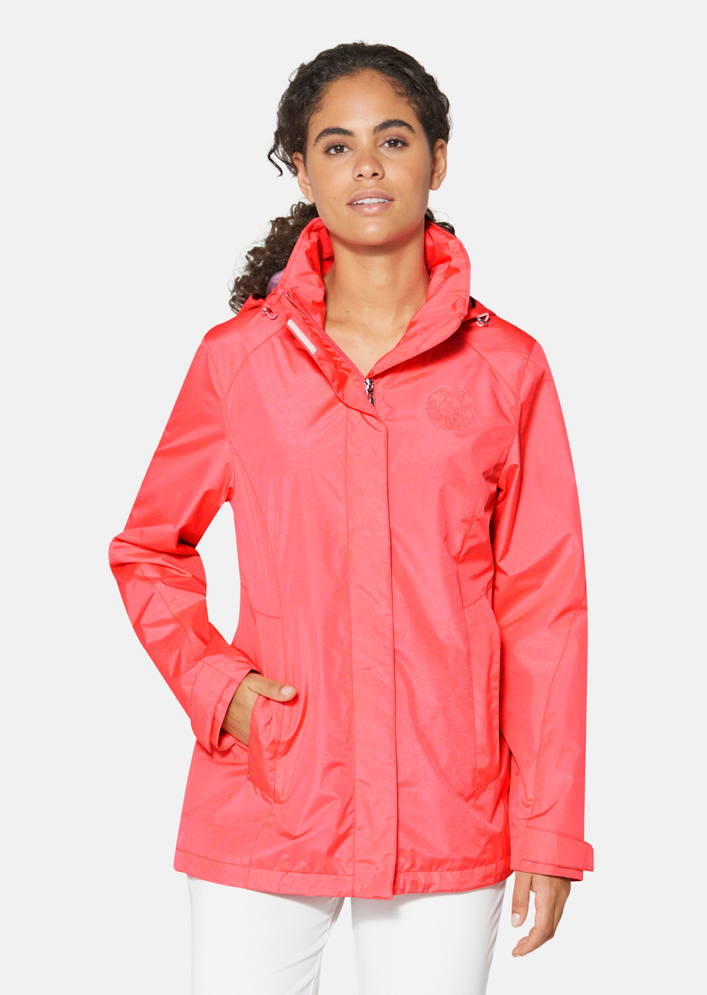 Bedruckte Outdoorjacke mit vielen Details