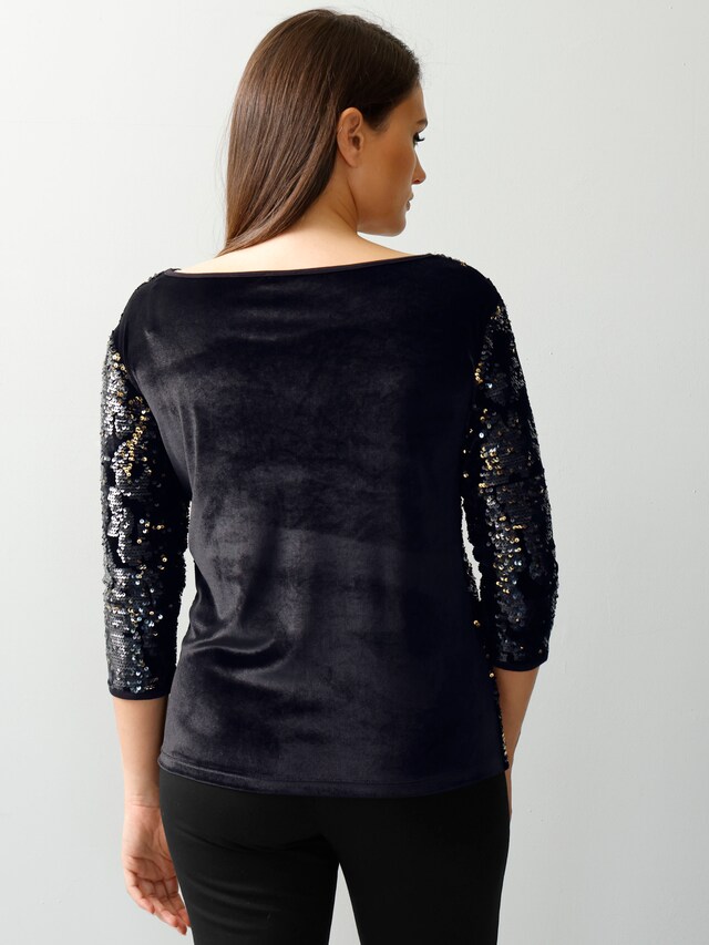 Shirt mit Pailletten und Zierperlen 2