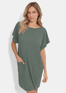 Legeres Strandkleid aus glatter Funktionsware thumbnail 1