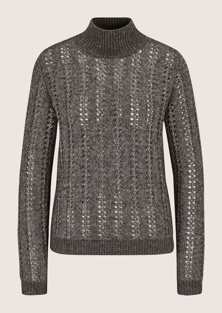 Pull ajouré brillant
