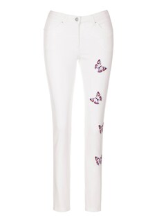 Schmale Stretch-Jeans mit Applikationen thumbnail 1