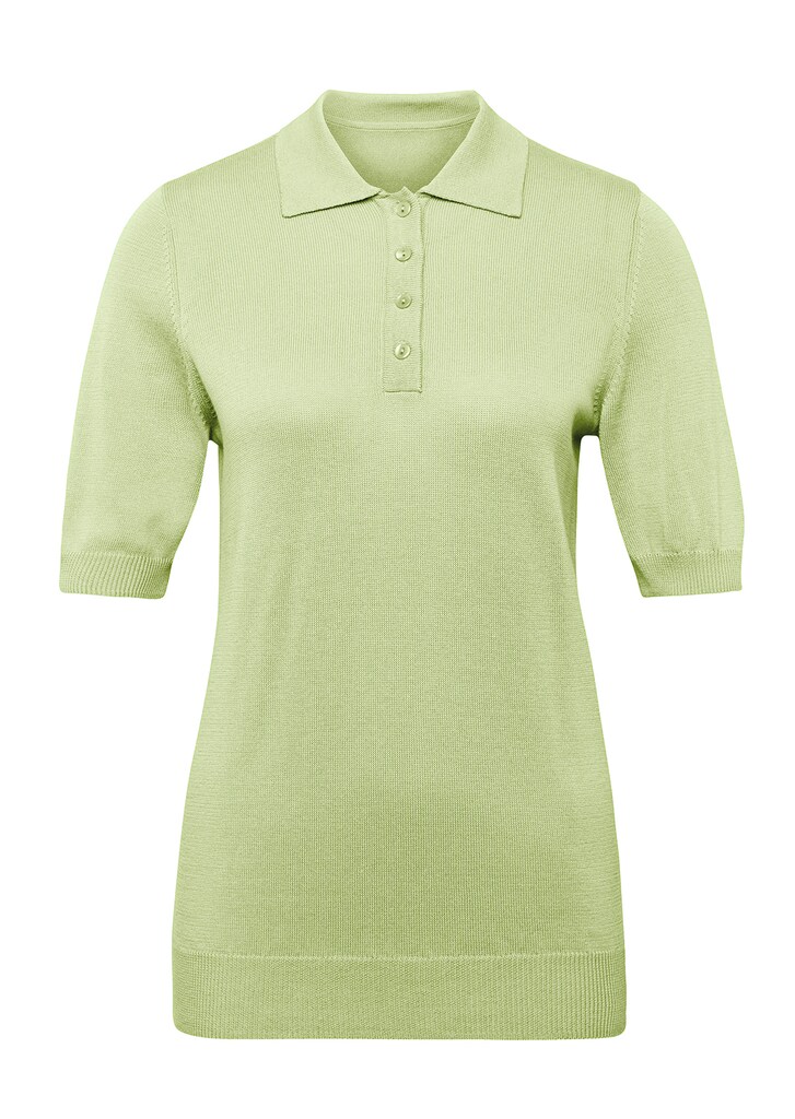 Pull en tricot à manches courtes et col chemisier