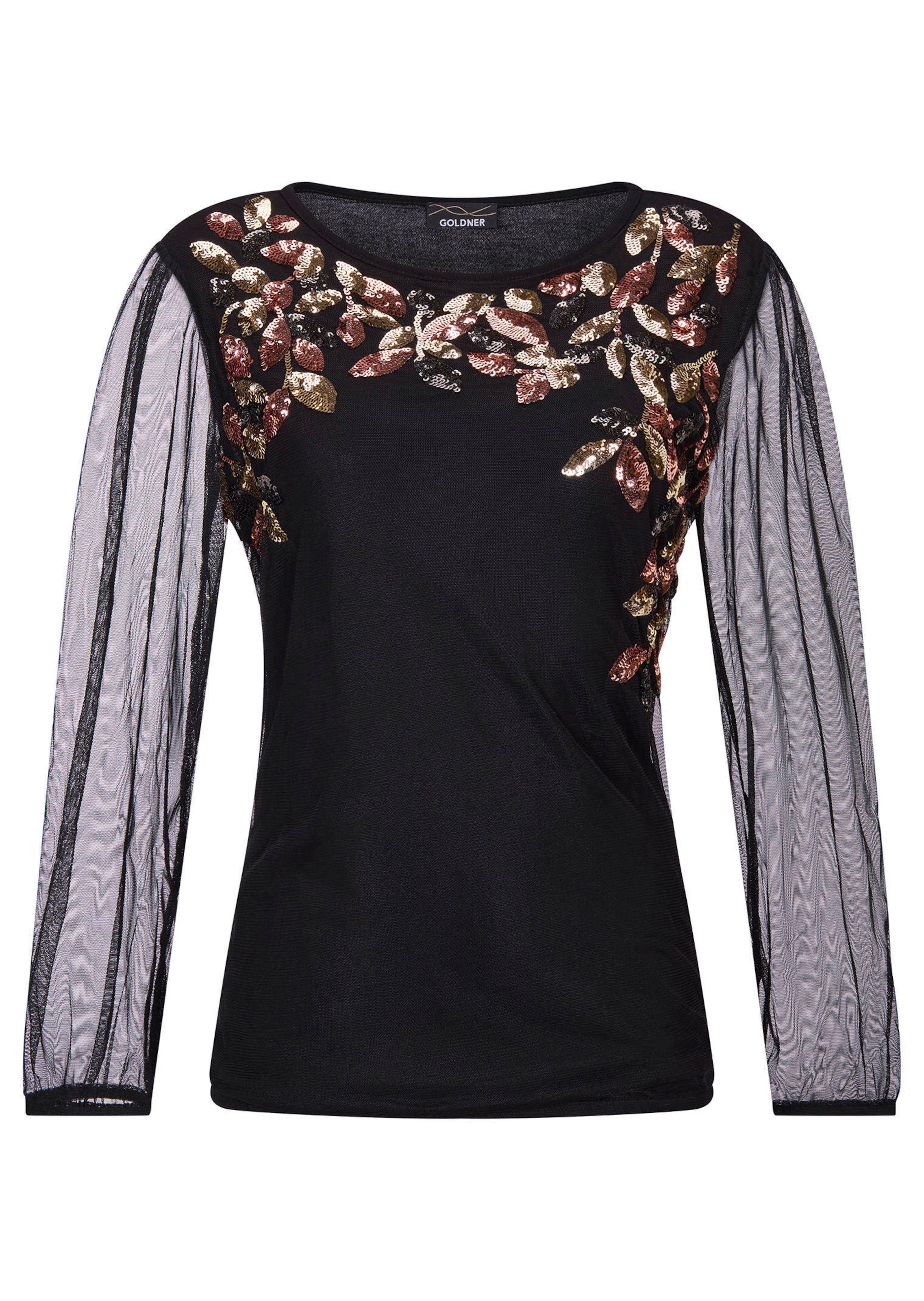 Shirt mit aufwendiger Paillettenstickerei