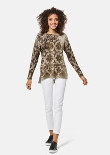 Bedruckter Pullover aus Schurwolle und Kaschmir thumbnail 2