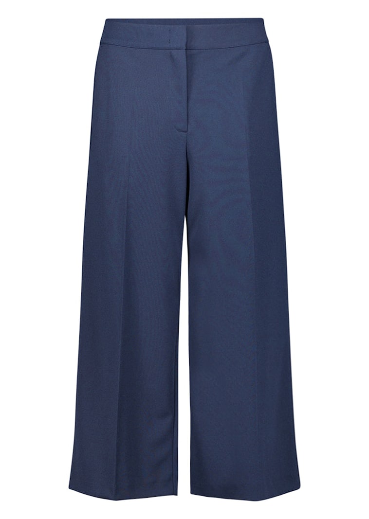 Culotte van softstretch met gestreken vouwen