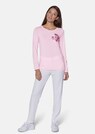Long-sleeved shirt with floral embroidery thumbnail 2