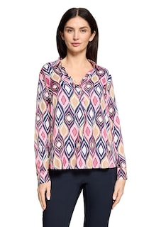 Edle Tunikabluse aus Viskose-Satin thumbnail 1