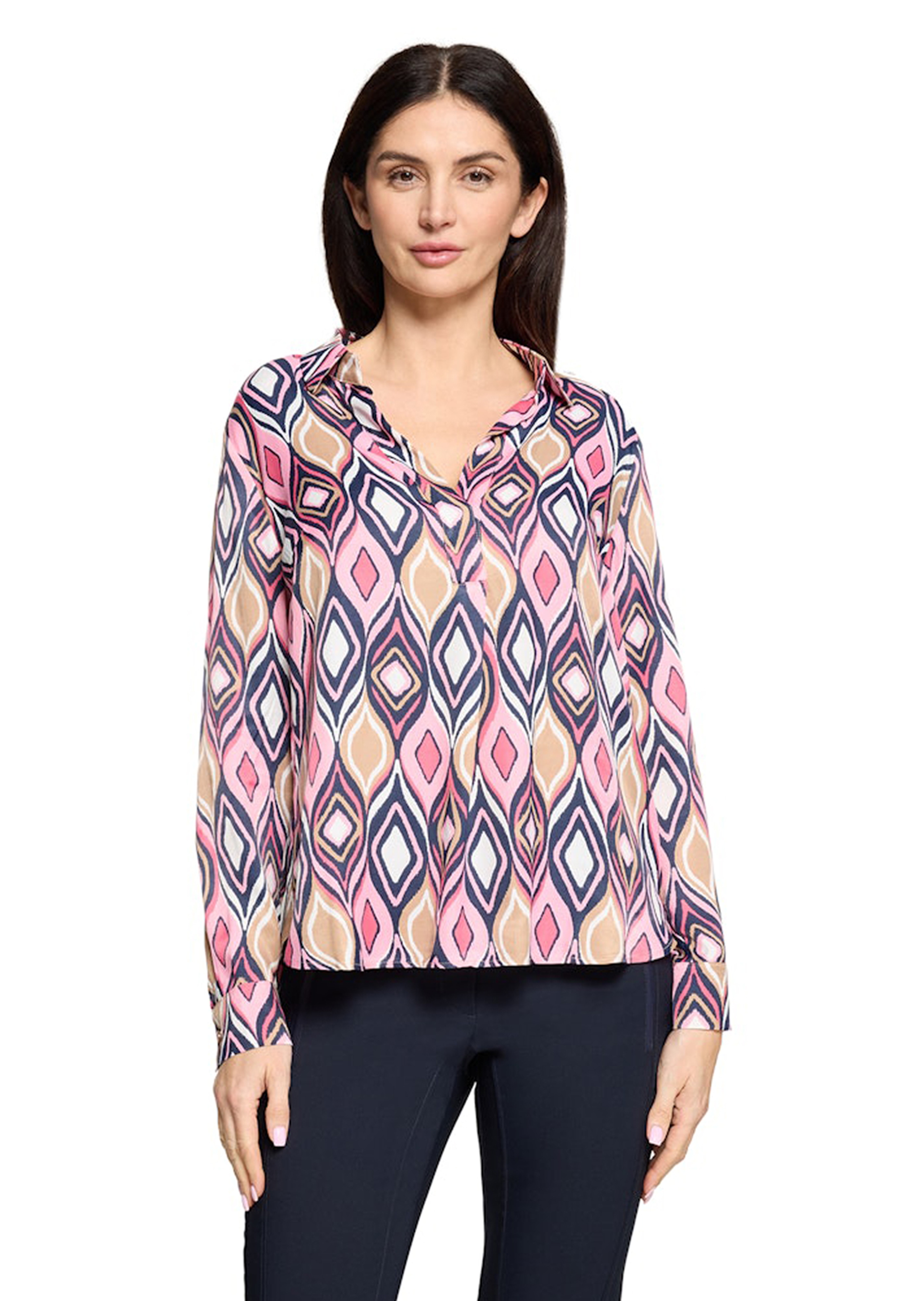 Edle Tunikabluse aus Viskose-Satin