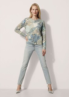 Pullover met botanische print thumbnail 2