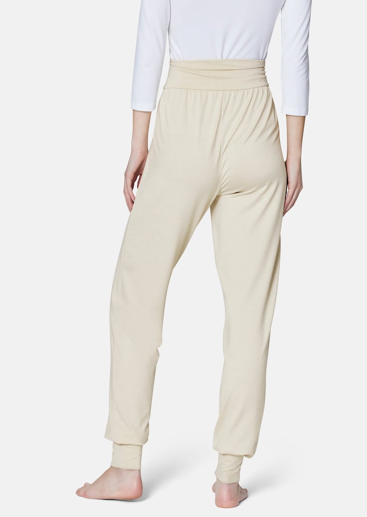 Yoga trousers in soft melange fabric 2