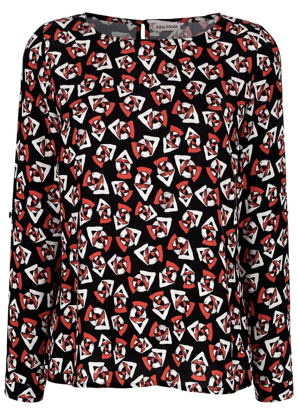 Druckbluse mit grafischem Dessin 3