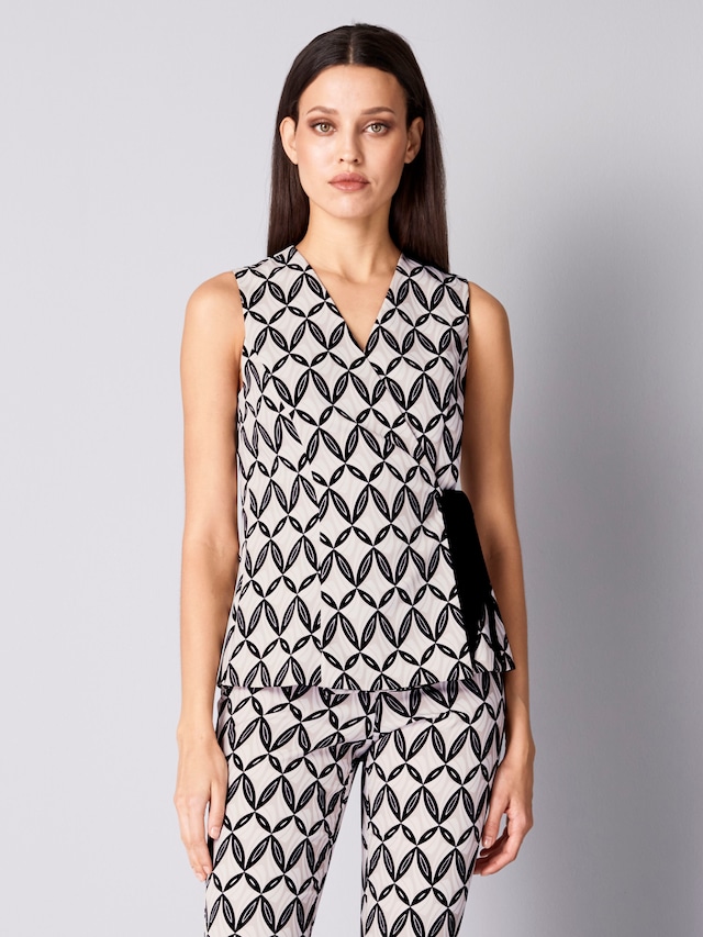 Bluse in Wickeloptik