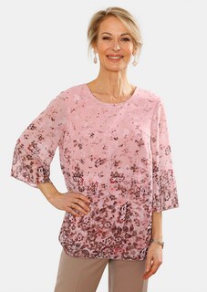 Chiffonbluse mit farbbrillantem Druck thumbnail 1