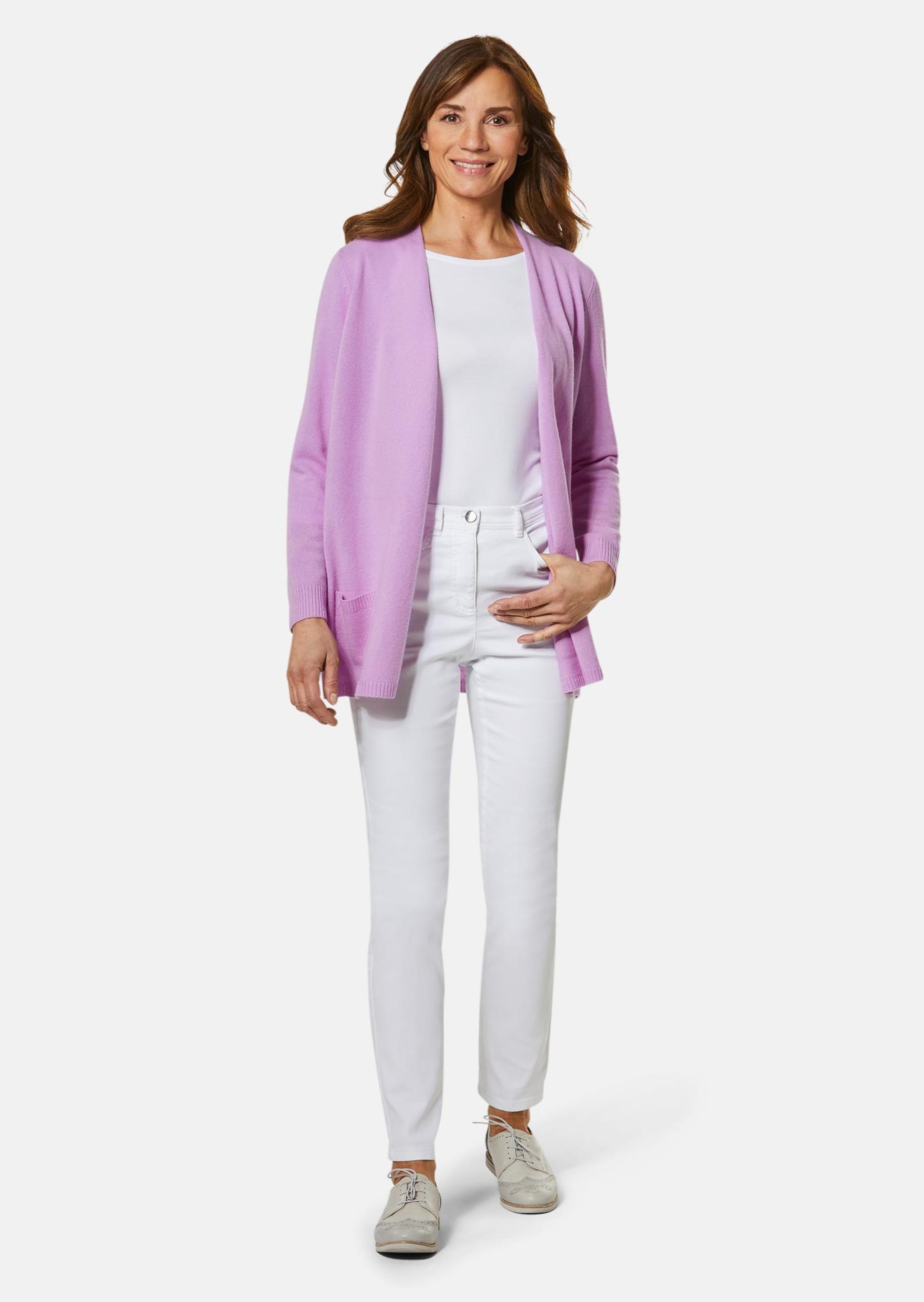Cardigan en cachemire - mauve - Gr. 56 de Goldner Fashion